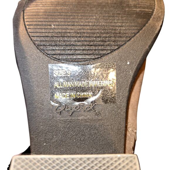 Quipid 9 Tan Women's Thigh High Over Knee Boots 3 1?2 Inch Heel Shoes - Picture 5 of 7